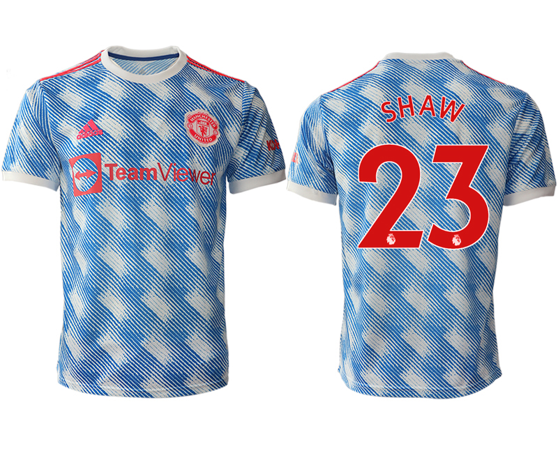 Men 2021-2022 Club Manchester United away aaa version blue #23 Soccer Jersey->manchester united jersey->Soccer Club Jersey